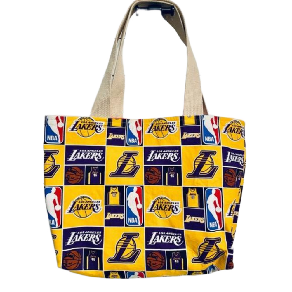 Lakers handmade fabric Tote Bag and pouch